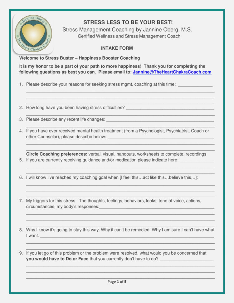 13 Coaching Intake Forms – Pdf Doc – Personal Training