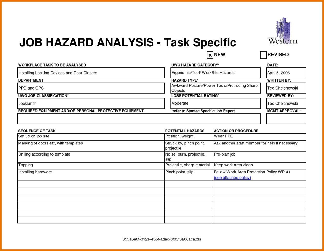 13 Job Safety Analysis   Pdf Word Pages
