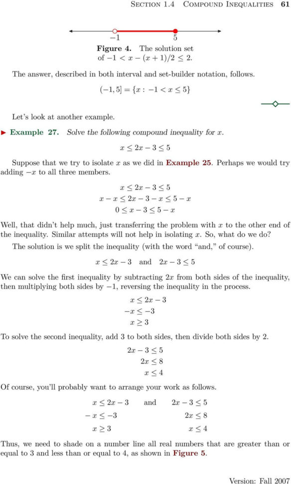 14 Compound Inequalities  Pdf