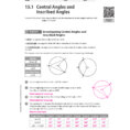 151 Central Angles And Inscribed Angles