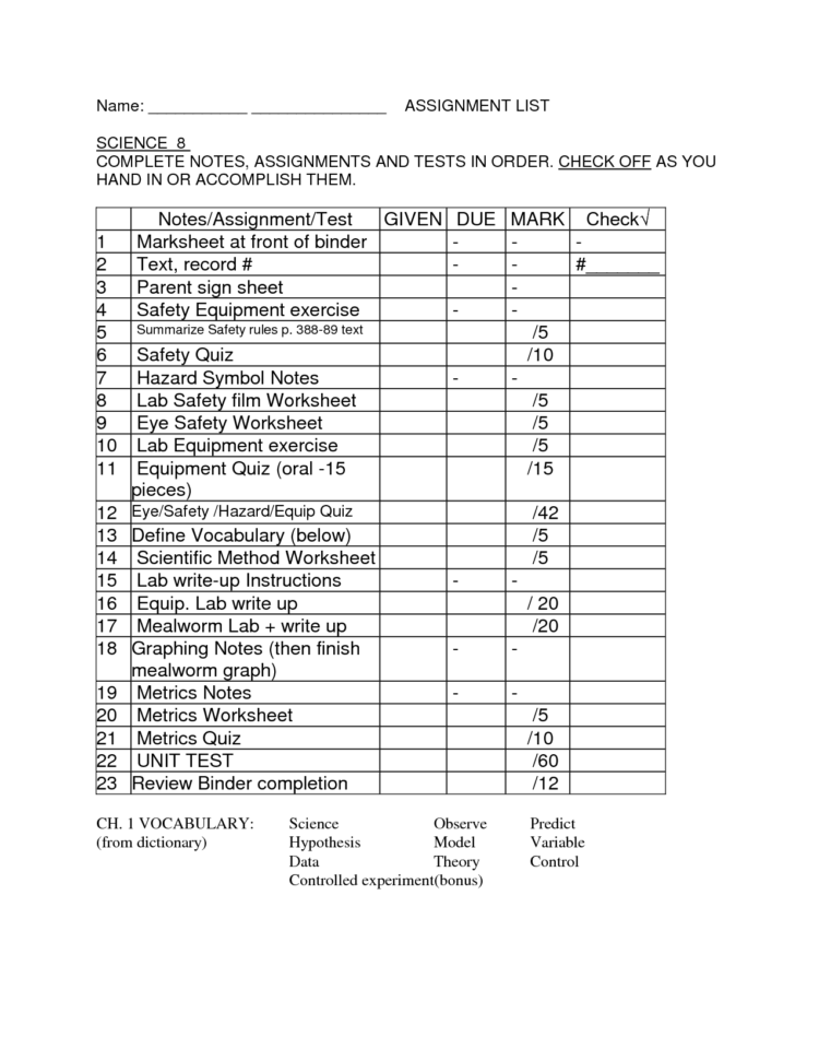 16 Best Images Of Safety Lab Equipment Worksheet  Elementary