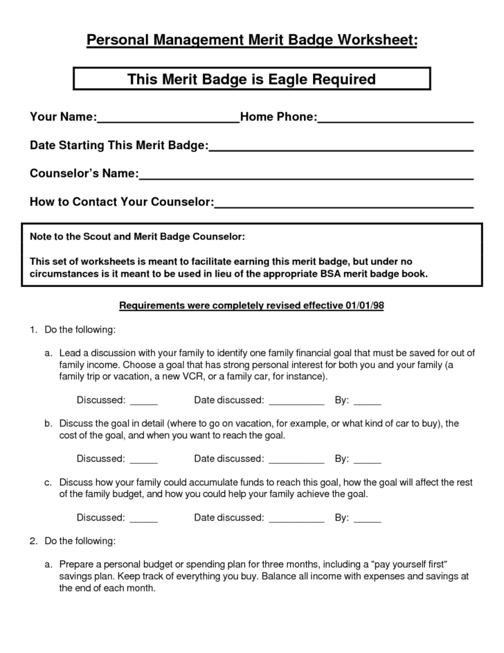 Citizenship In The Community Merit Badge Worksheet