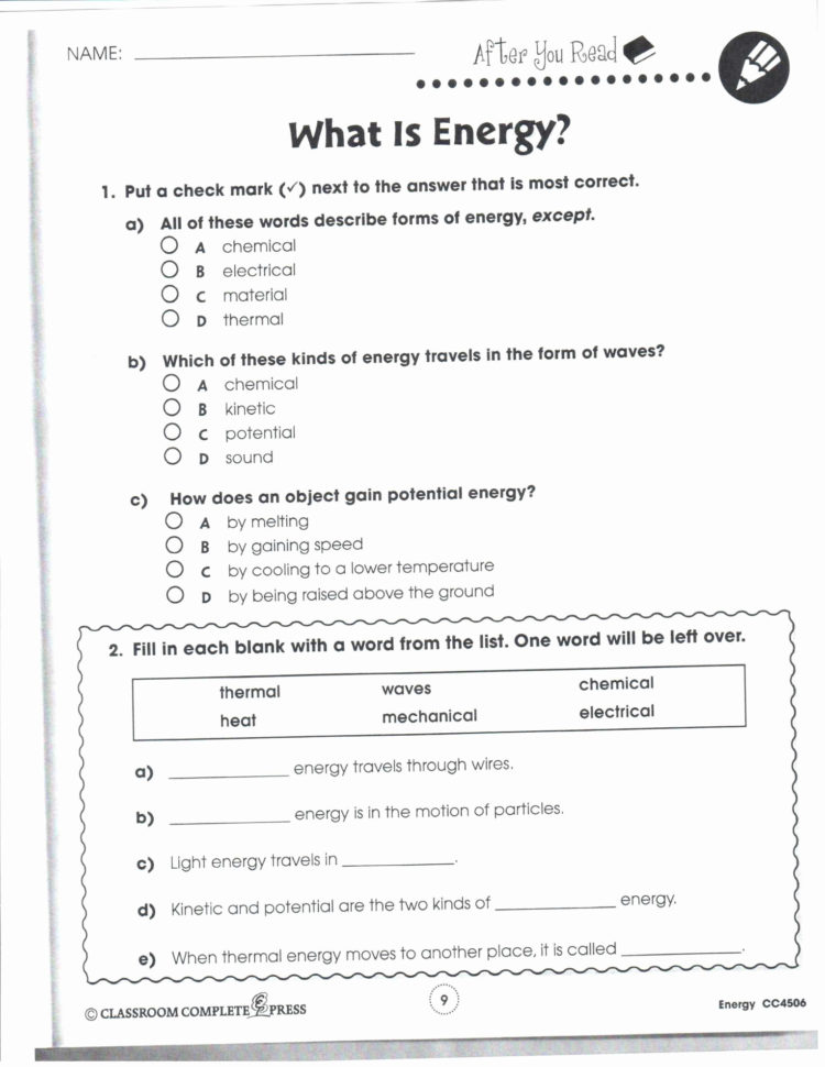 17 Act Prep Science Worksheets  Cprojects – Resume