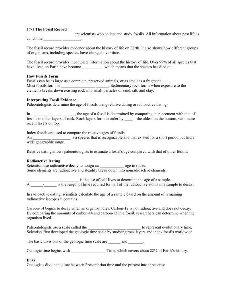 section-17-1-the-fossil-record-worksheet-answer-key-db-excel