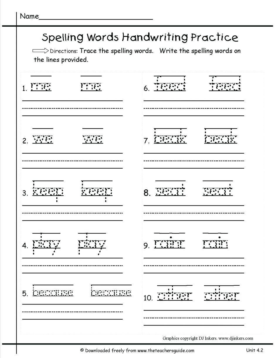 1St Grade Handwriting Worksheets  Math Worksheet For Kids