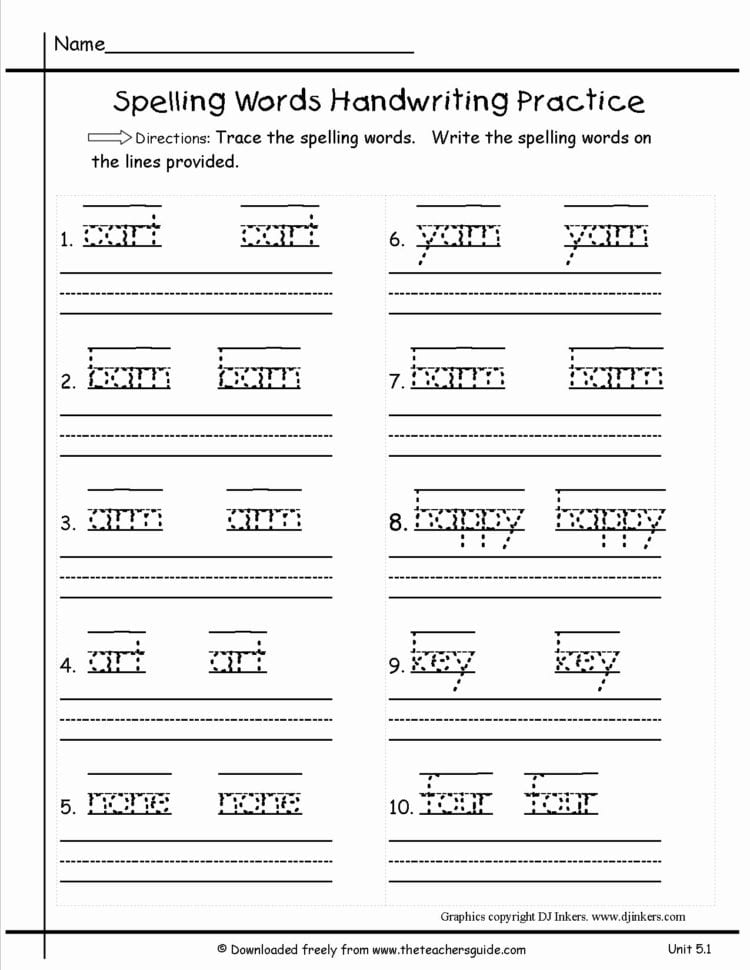 1St Grade Handwriting Worksheets To You  Math Worksheet For