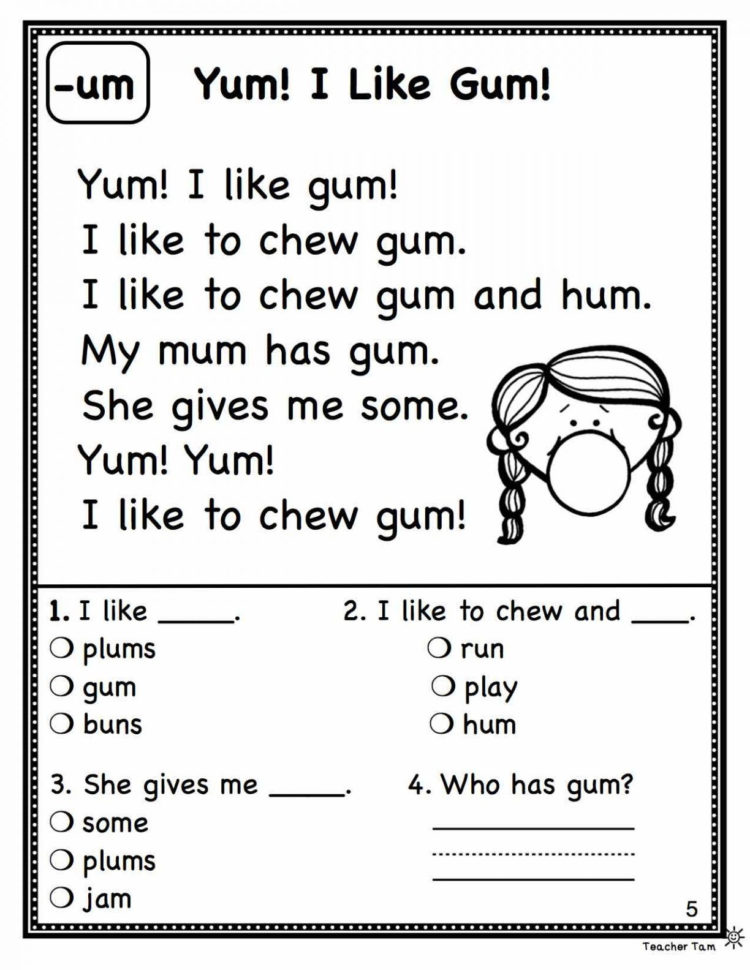 1St Grade Reading Comprehension Worksheets » High School