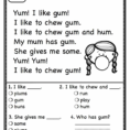 1St Grade Reading Comprehension Worksheets Multiple Choice For