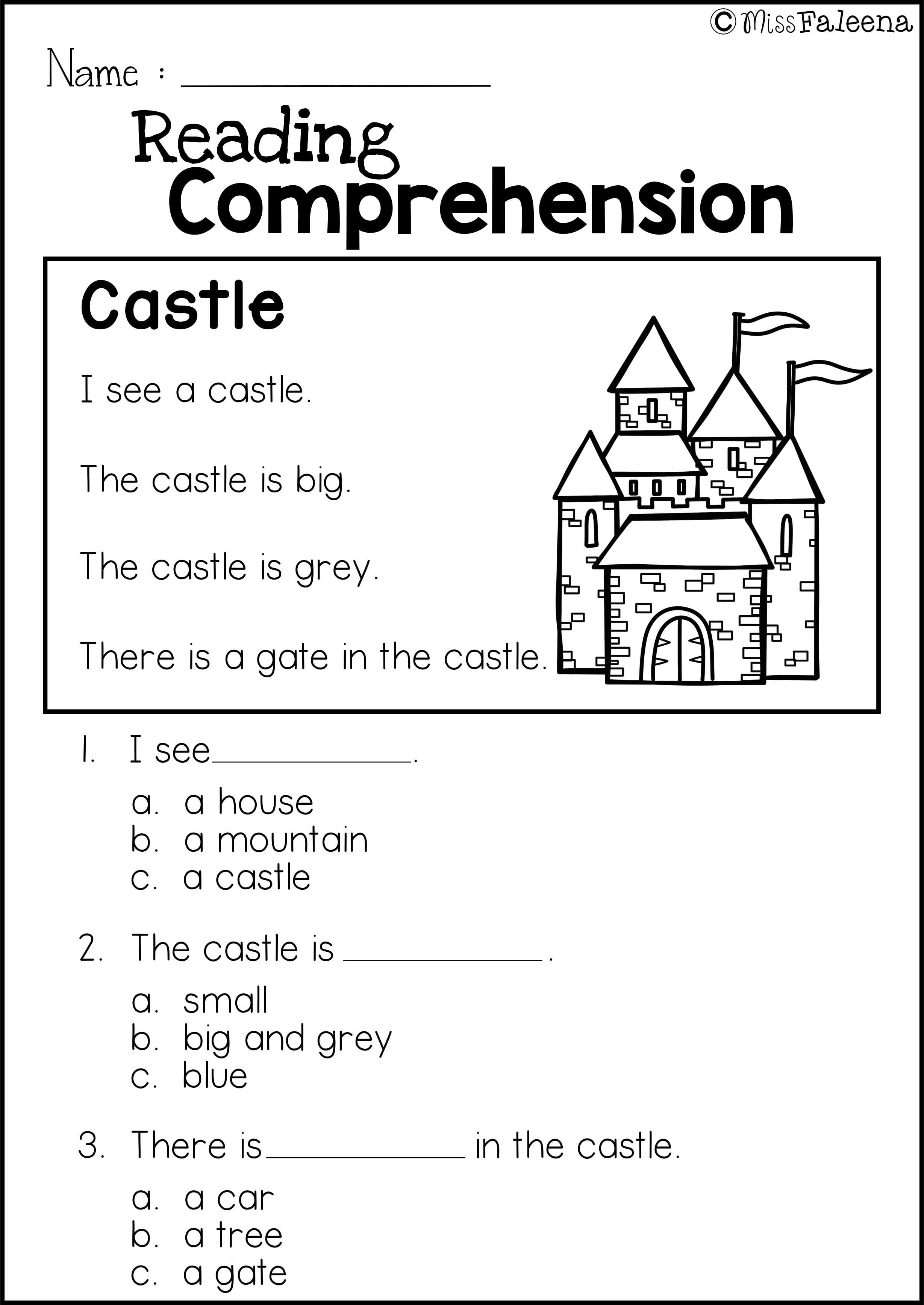 1St Grade Reading Comprehension Worksheets Pdf To Printable