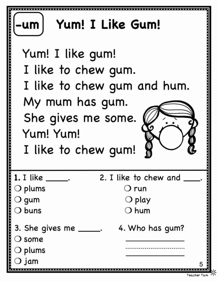 1St Grade Reading Worksheets Pdf For Download Free  Math
