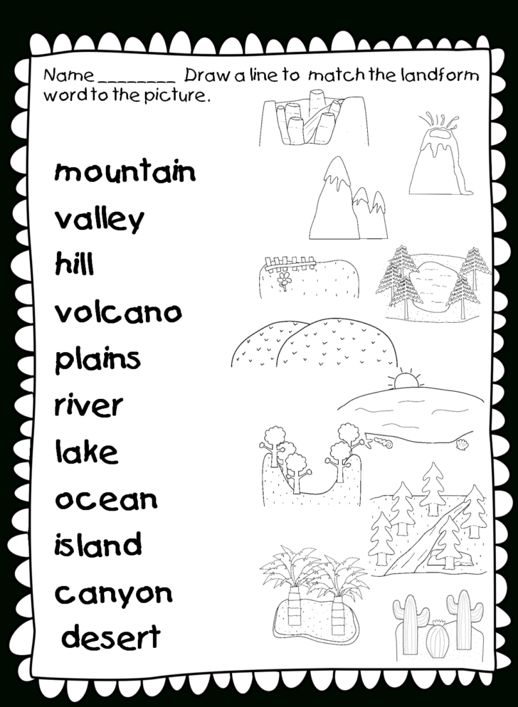 Landform Printable Worksheets