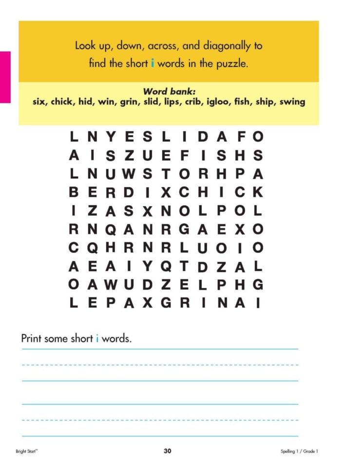 1St Grade Spelling Worksheets  Lobo Black