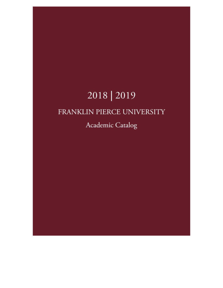 2018  2019 Academic Catalogfranklin Pierce University