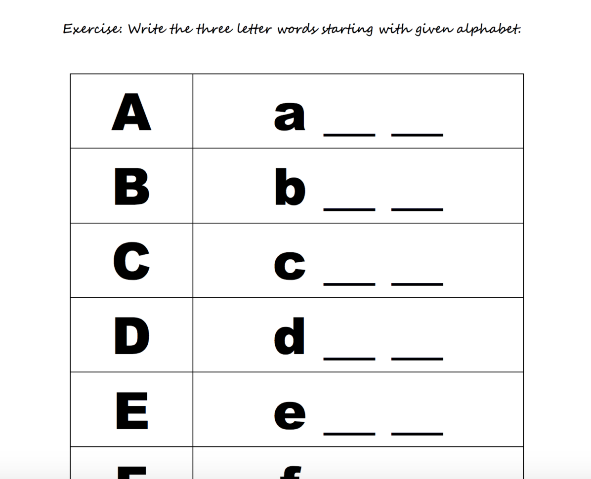 208 Free Alphabet Worksheets
