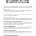 22 Things Every Working Production Coordinator Should Know