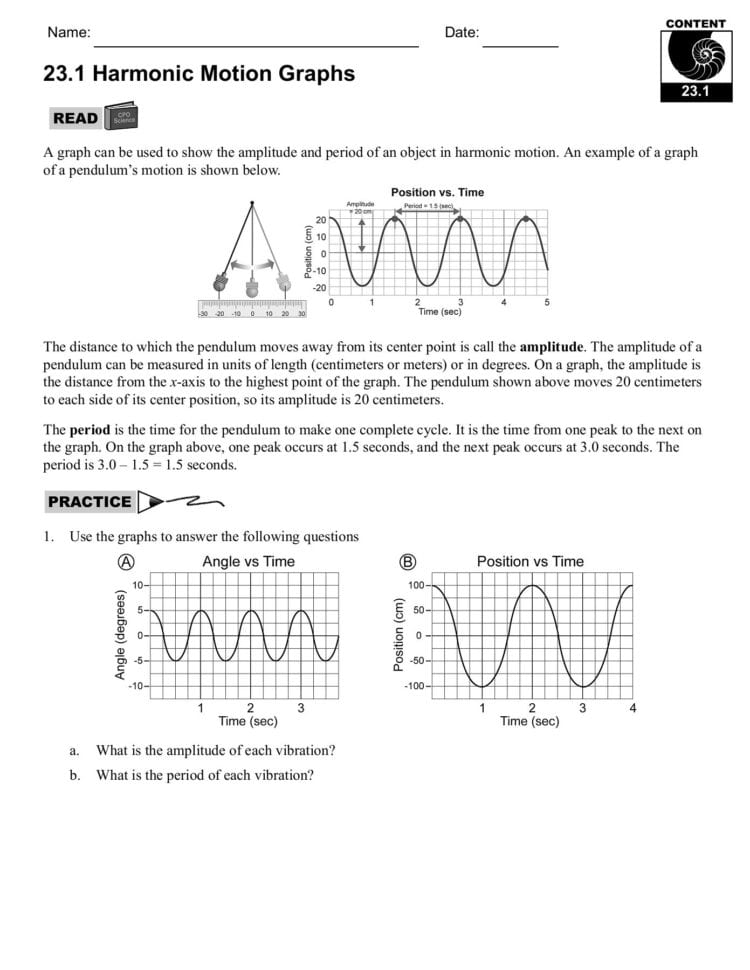231 Period And Frequency  Cpo Science Pages 1  31  Text