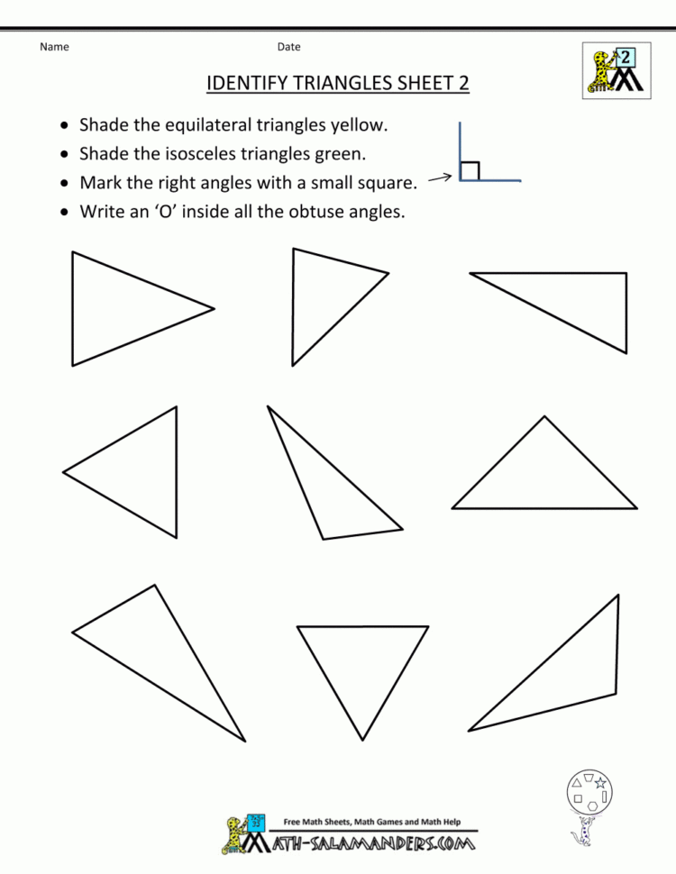 2D Shapes Worksheets