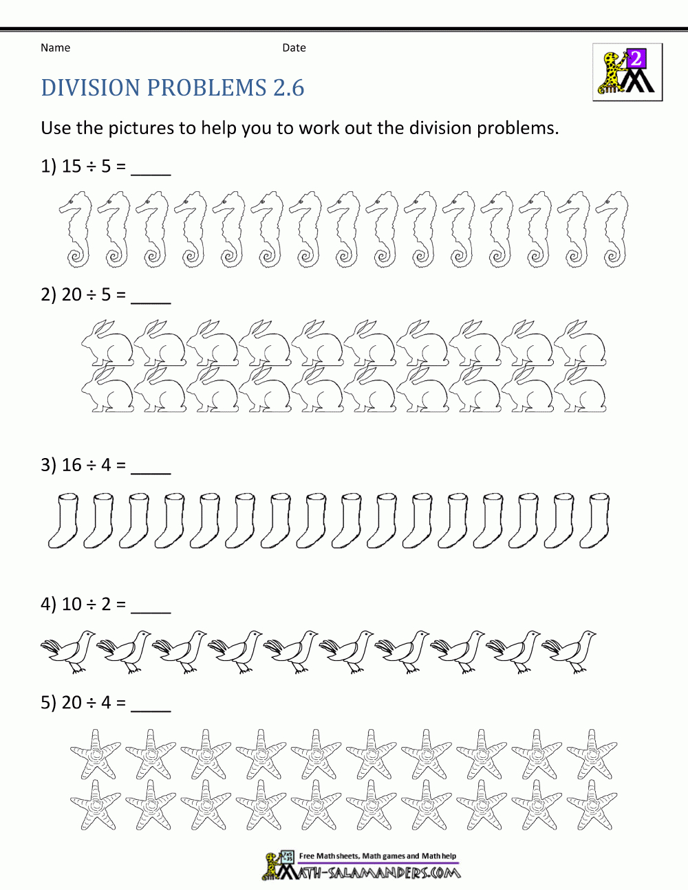 Repeated Subtraction Worksheets Db excel