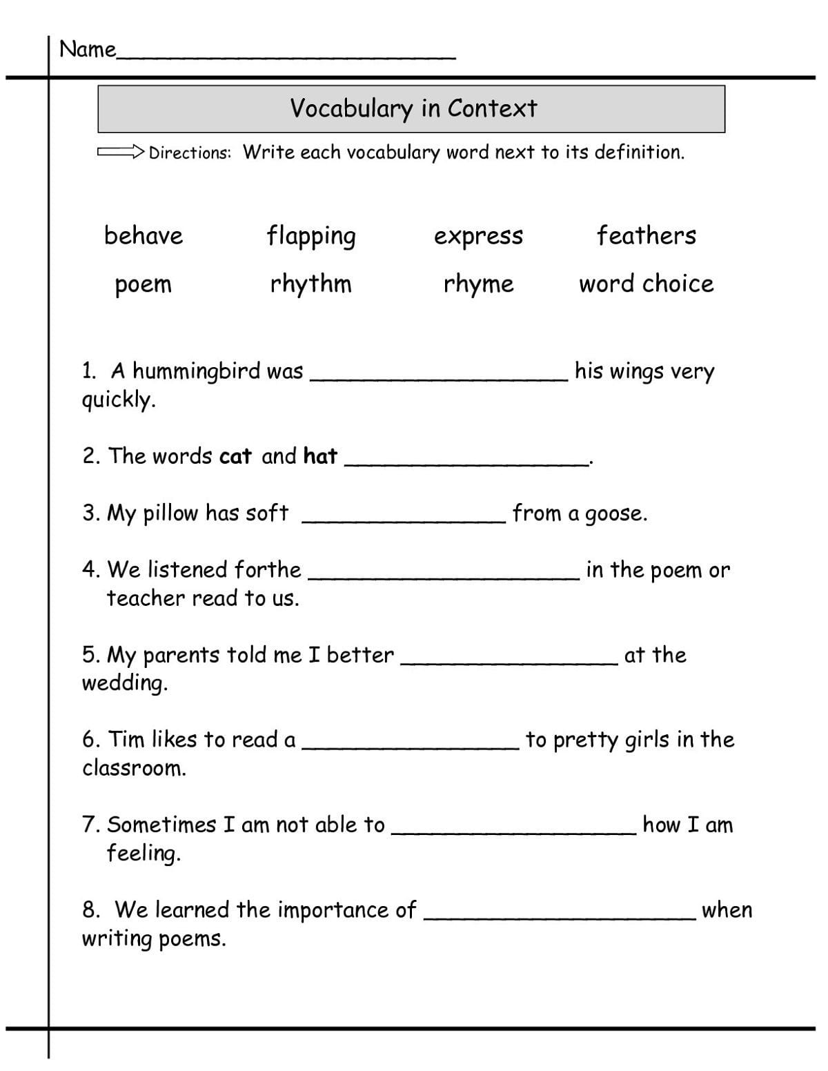 2Nd Grade English Worksheets  Best Coloring Pages For Kids