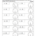 2Nd Grade Math  Telling Time Worksheets  Drawing Hands Of
