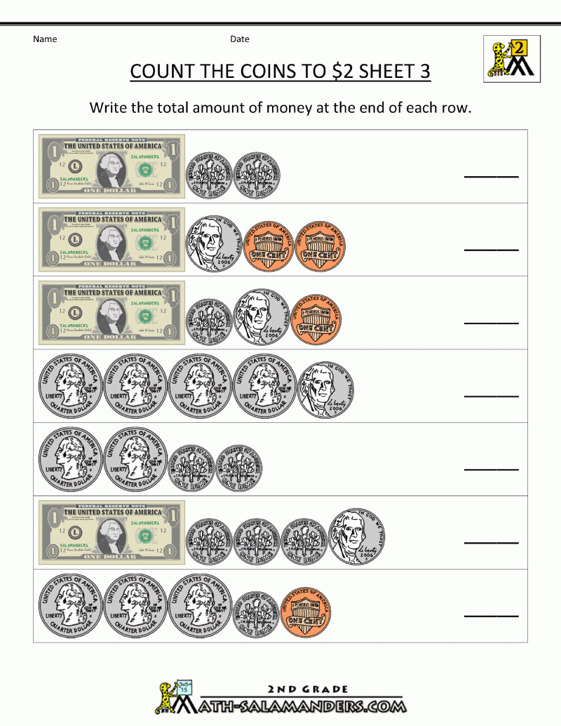 2nd grade money worksheets up to 2 db excelcom