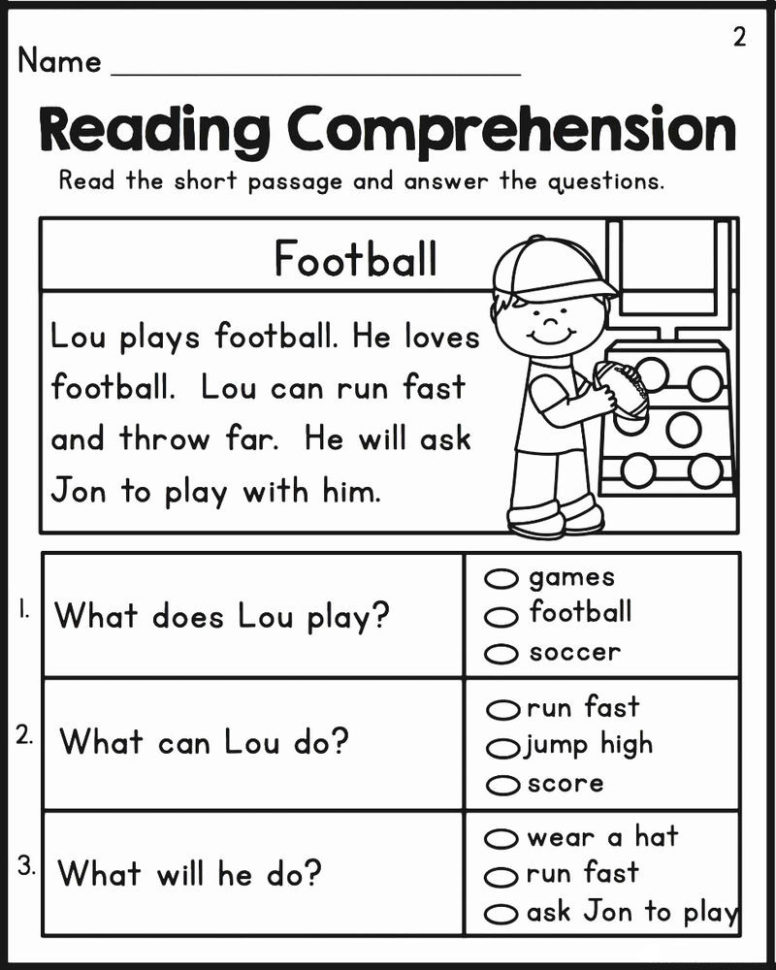 2Nd Grade Reading Comprehension Worksheet 1 » Printable