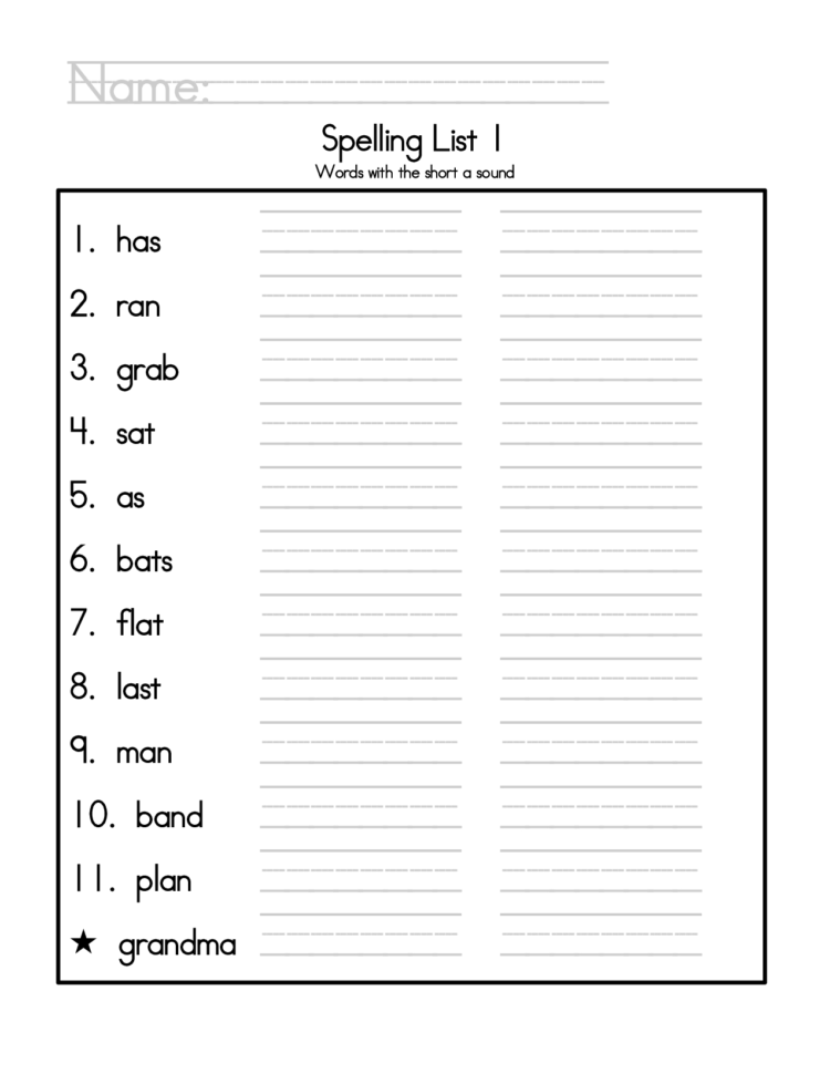 2Nd Grade Spelling Worksheets  Best Coloring Pages For Kids