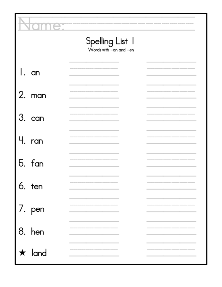 2Nd Grade Spelling Worksheets  Best Coloring Pages For Kids