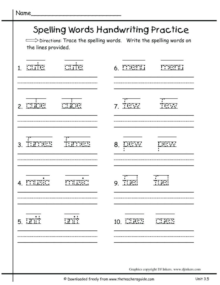 2Nd Grade Writing Worksheets  Math Worksheet For Kids