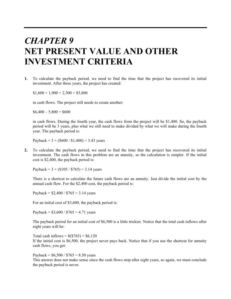 3 8 Present Value Of Investments Worksheet Answers