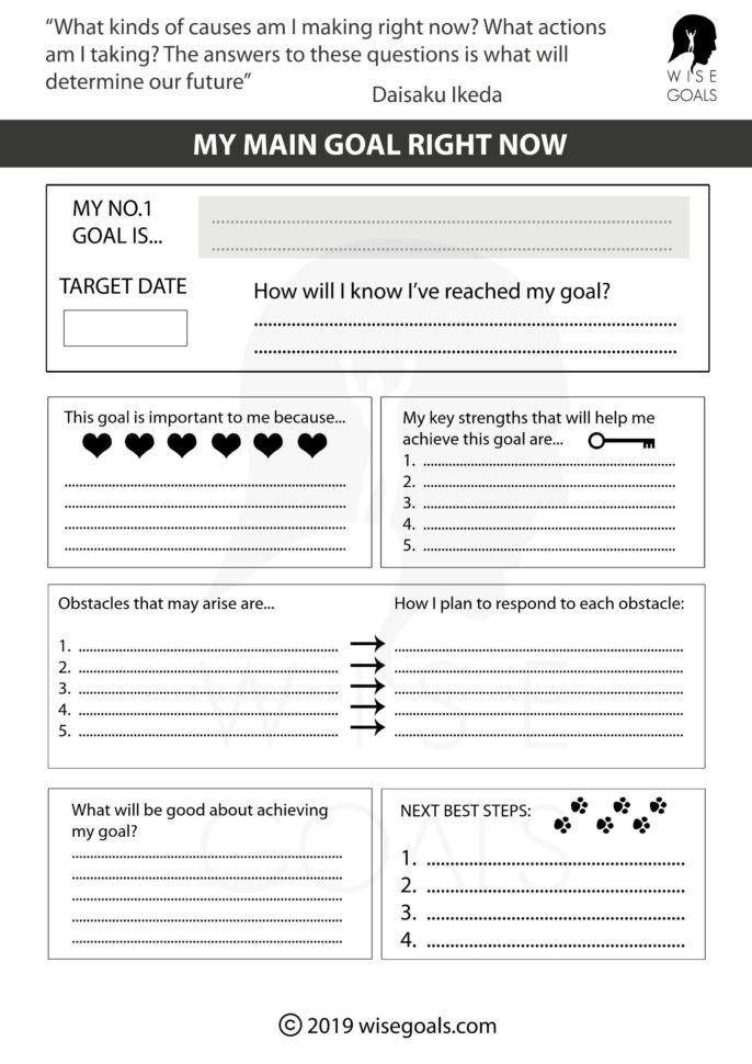 3 Stylish Goal Setting Worksheets To Print Pdf Free