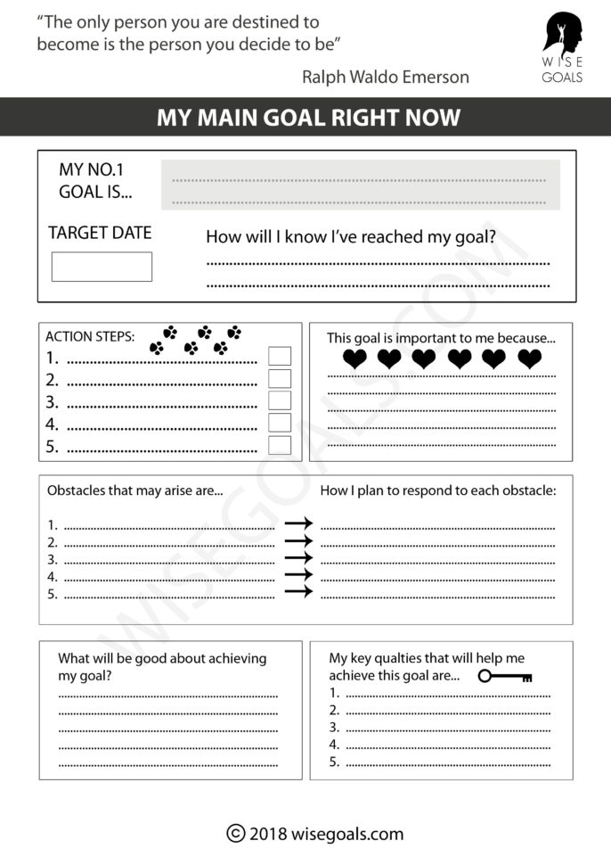 3 Stylish Goal Setting Worksheets To Print Pdf Free