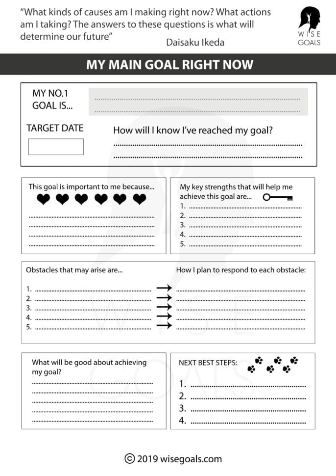 3 Stylish Goal Setting Worksheets To Print Pdf Free