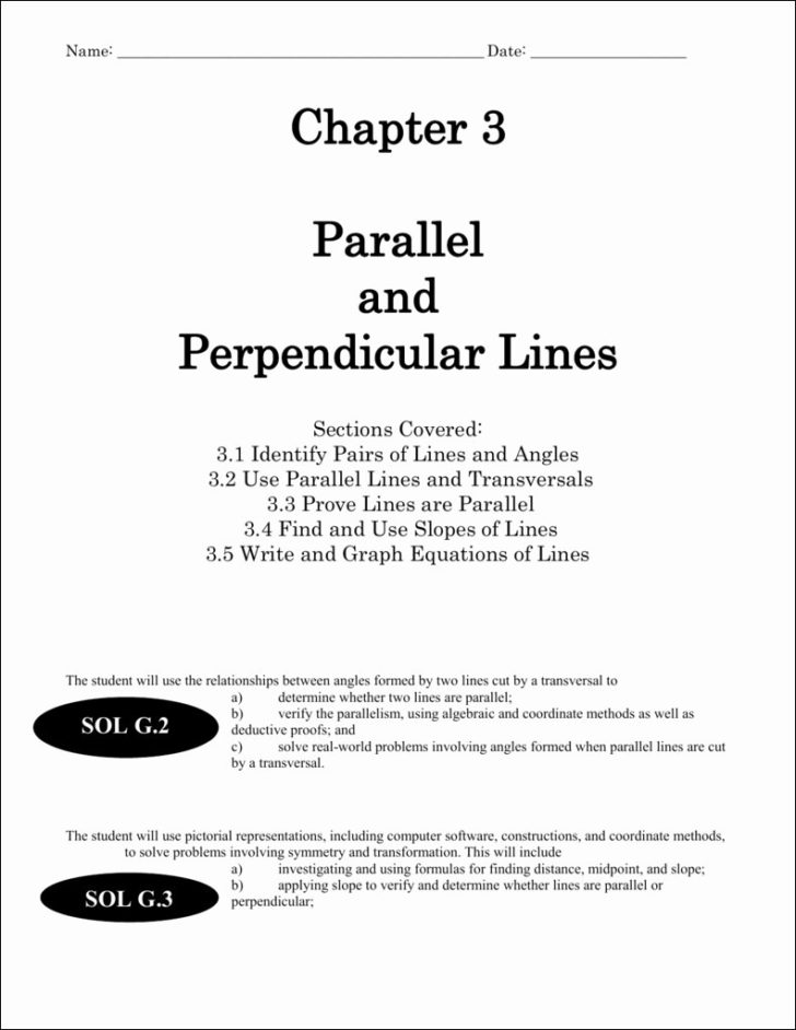 Parallel Lines Cut By A Transversal Worksheet Answer Key