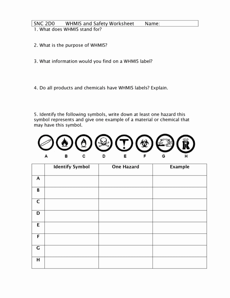 30 Safety Symbols Worksheet  Pryncepality