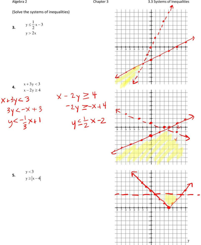 31 Solving Systems Using Tables And Graphs  Pdf