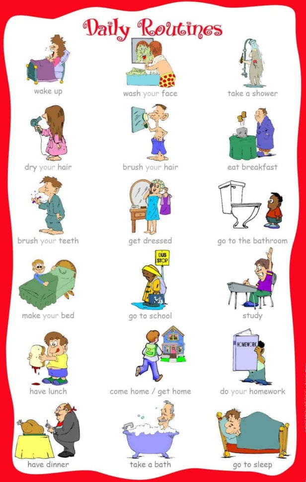 33 Printable Visualpicture Schedules For Homedaily Routines
