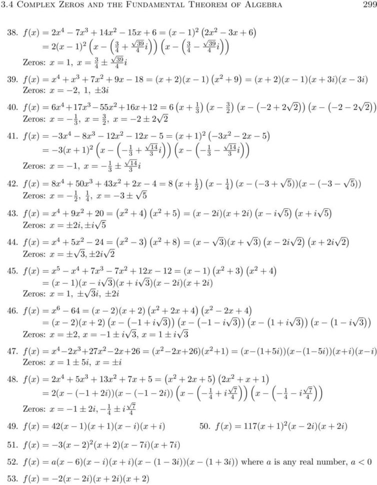 Fundamental Theorem Of Algebra Worksheet Answers — Db-excel.com