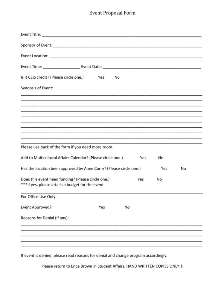 38 Best Event Proposal S  Free  ᐅ  Lab