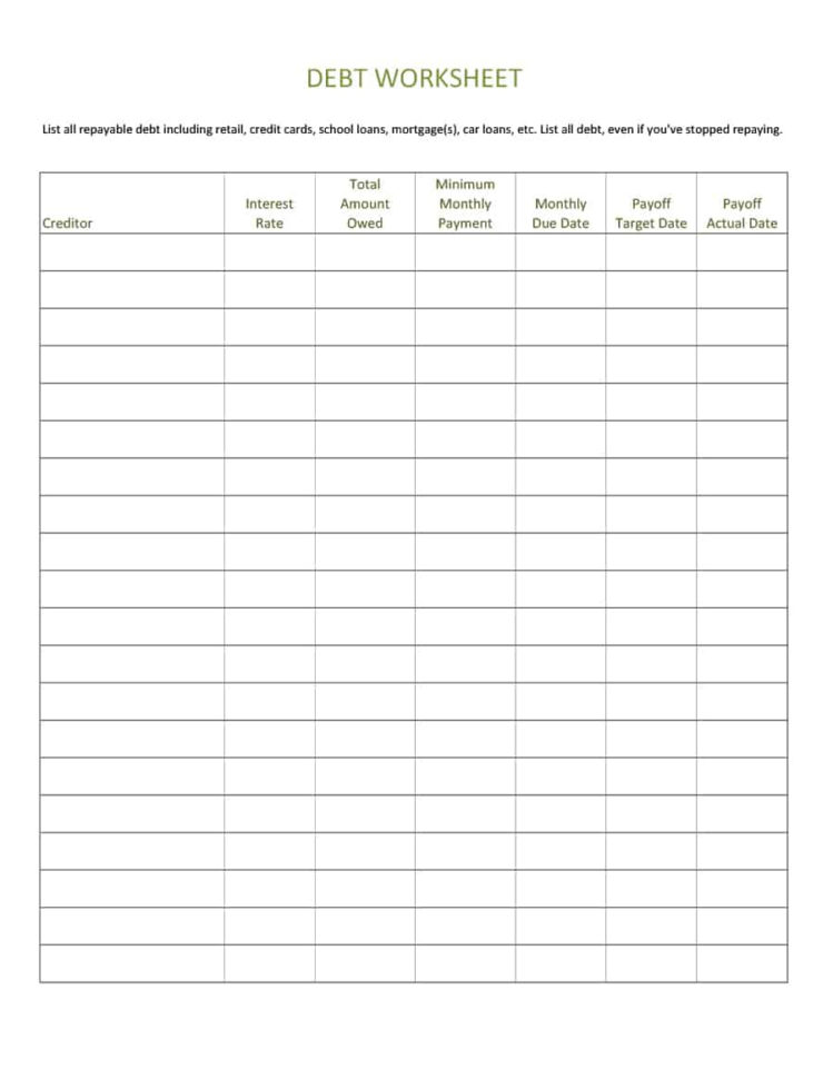 38 Debt Snowball Spreadsheets Forms  Calculators ❄❄❄
