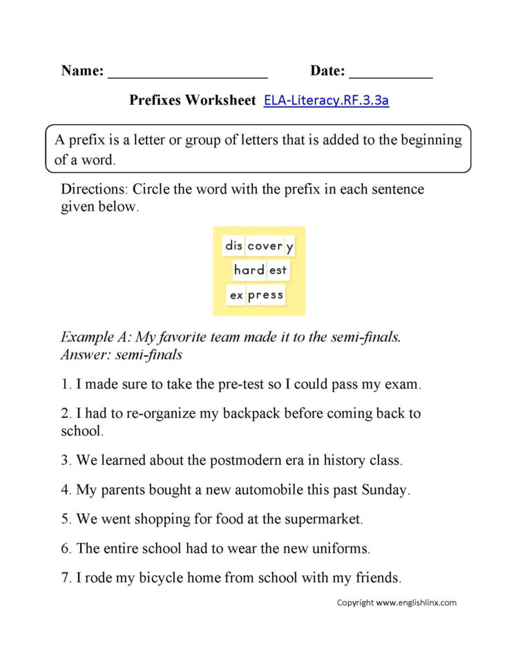 3Rd Grade English Worksheets For Free  Math Worksheet For Kids