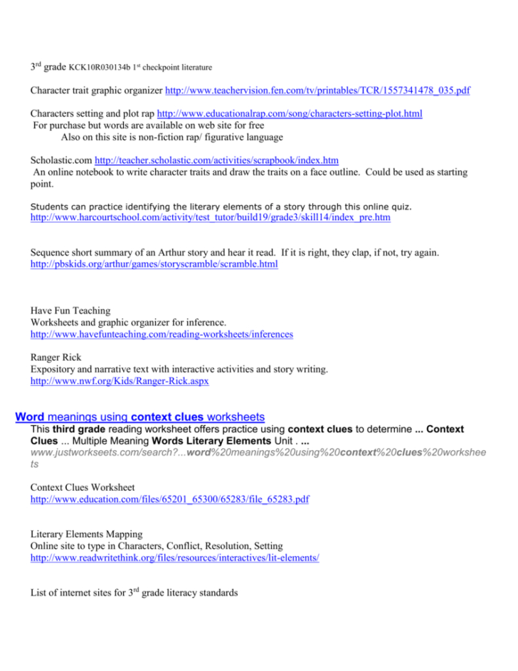 Character Education Worksheets Character Education Worksheets