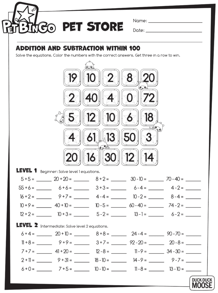 3Rd Grade Math Addition Properties Worksheets Printable