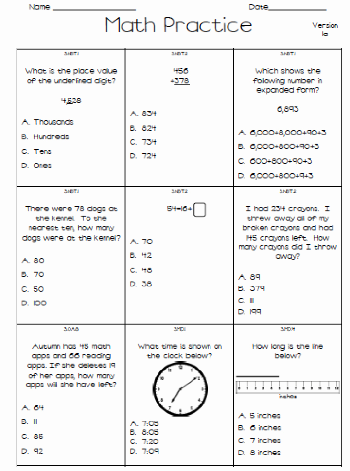 3Rd Grade Math Staar Test Practice Worksheets To Printable Db excel