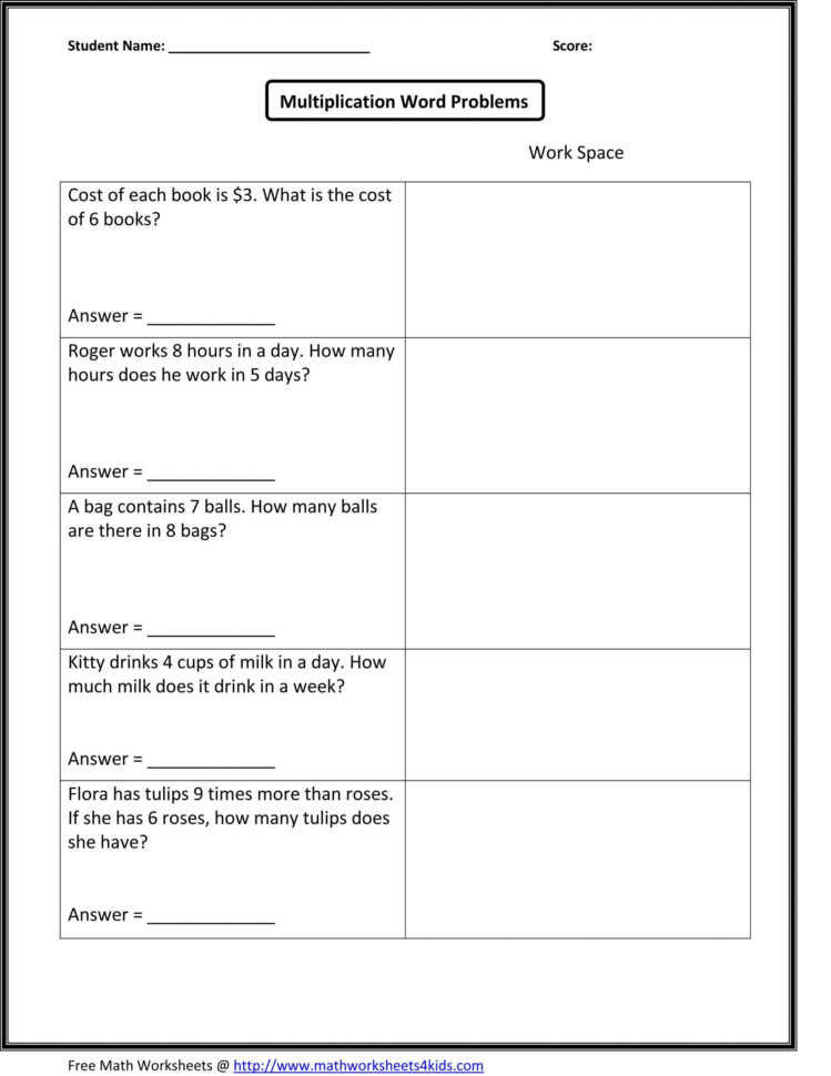 3Rd Grade Math Word Problems Worksheets Pdf Beautiful 2Nd