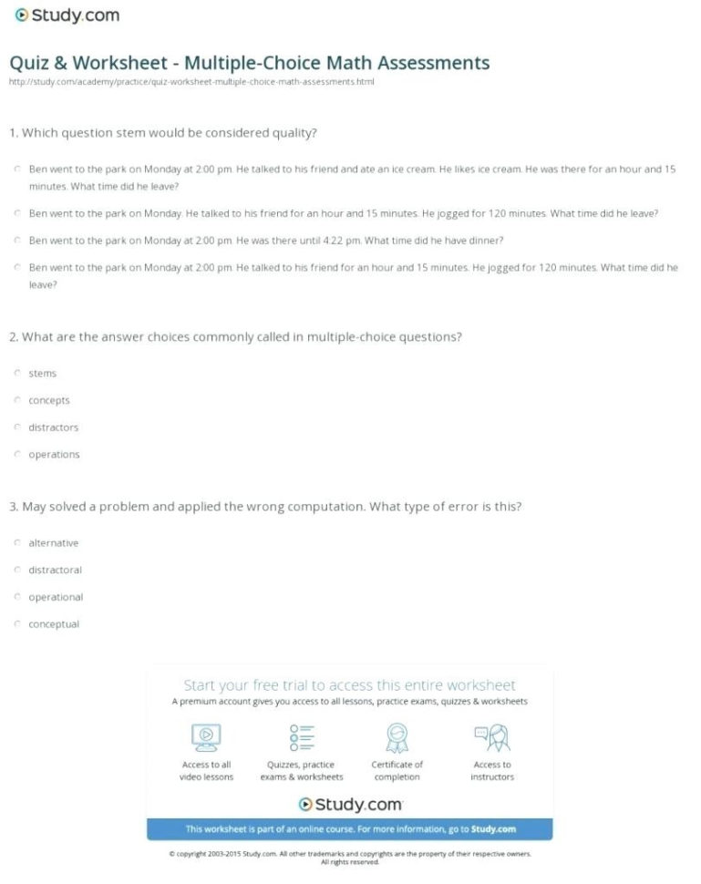 3Rd Grade Reading Comprehension Worksheets Multiple Choice