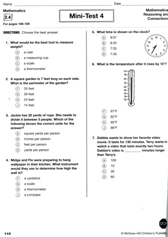 Free Staar Test Practice Worksheets