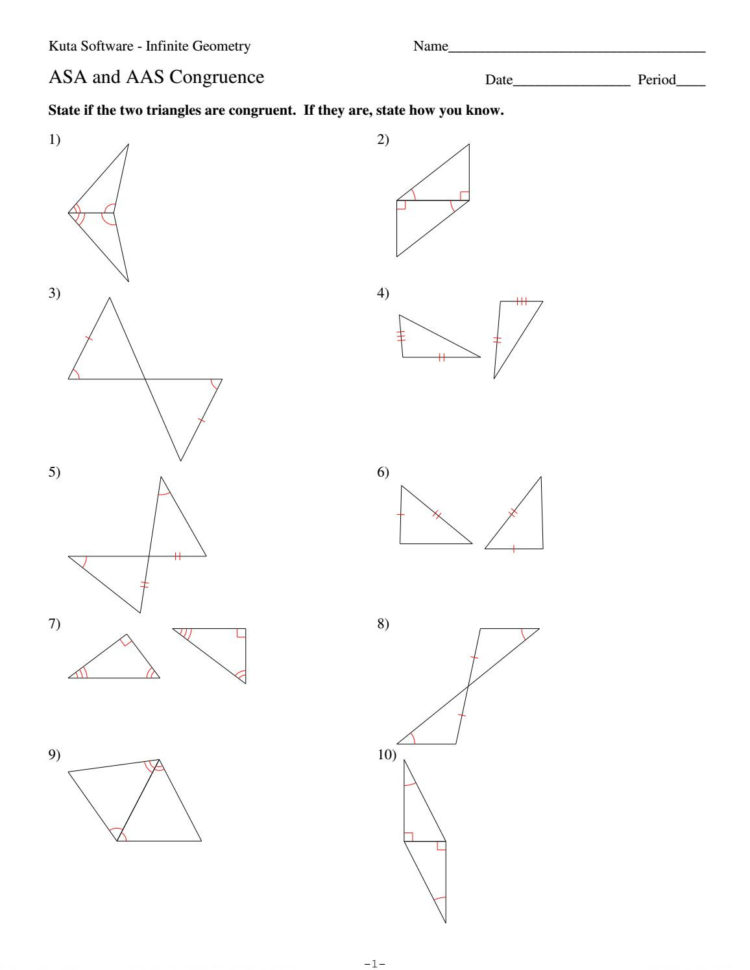 4 Asa And Aas Congruencehhs Geometry