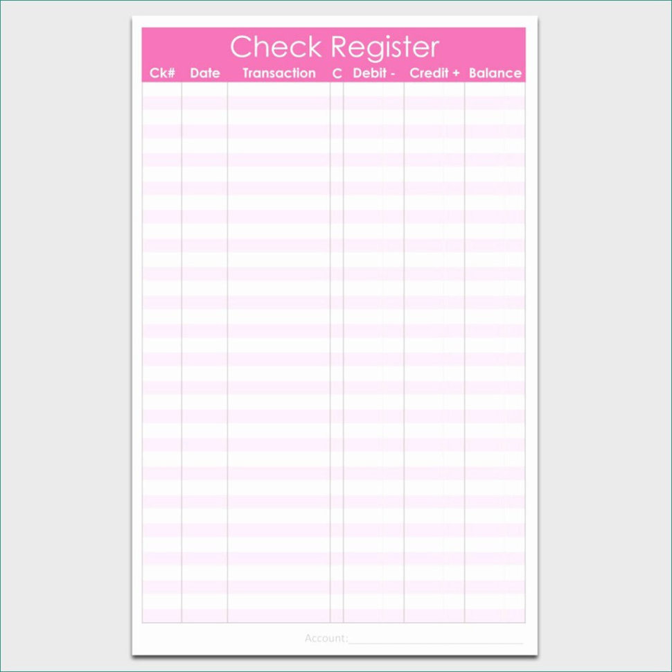 40 Check Register  Download Word Excel Pdf 2019