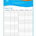 40 Free Price List S Price Sheet S ᐅ